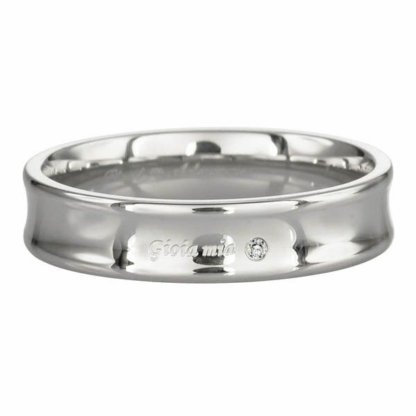 Everiot AAB-118GRSD Sterling Silver Steel Ring with Phianite and Inscription