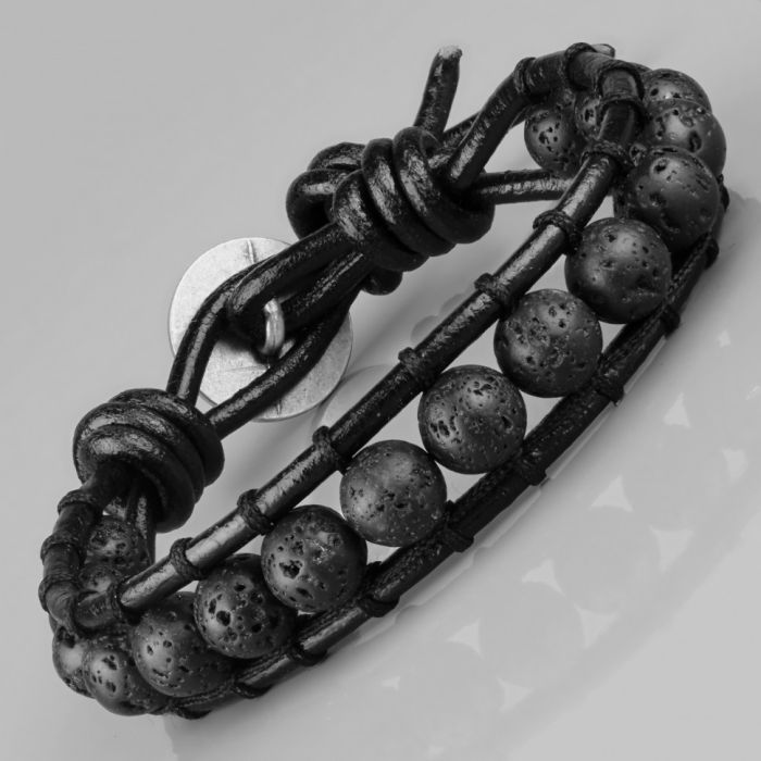 Braided bracelet Everiot Select LNS-3024 made of lava