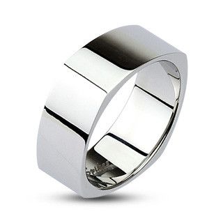 Spikes R-M0001 Square Steel Ring with Rounded Corners