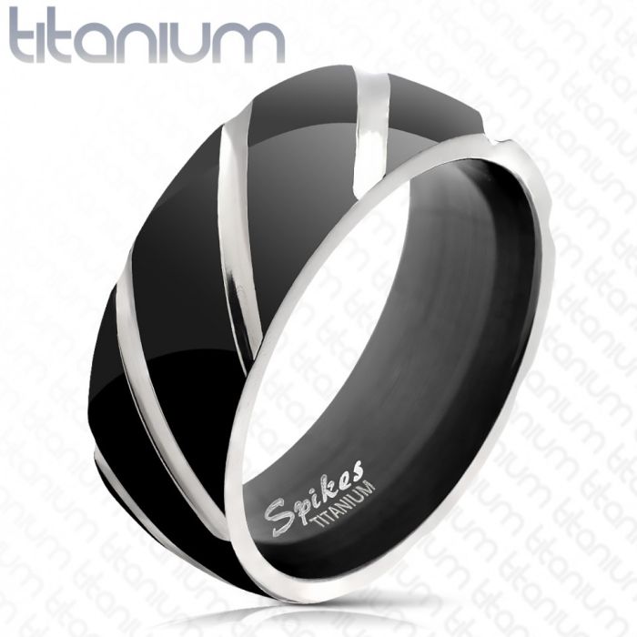 Spikes R-TI-3558 titanium couples ring